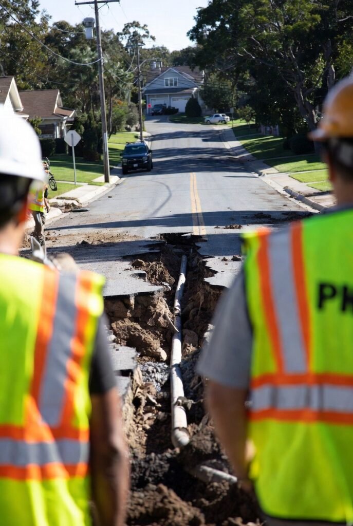 Main Water Line Leak Repair Cost: Excavation vs Trenchless, Permits, Restoration & Real Pricing Drivers main water lwak